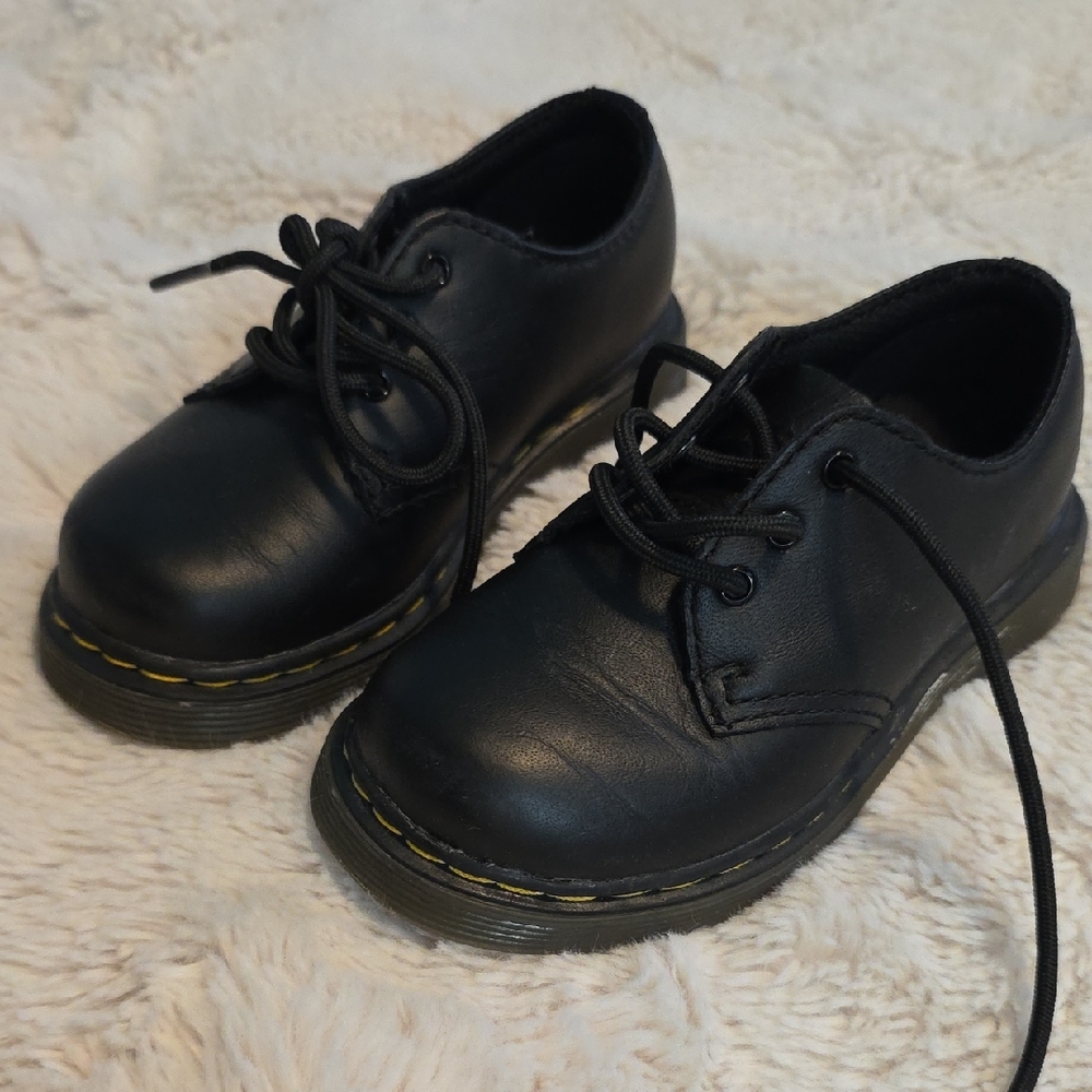 Classic Black Dr Martens Kids Shoes